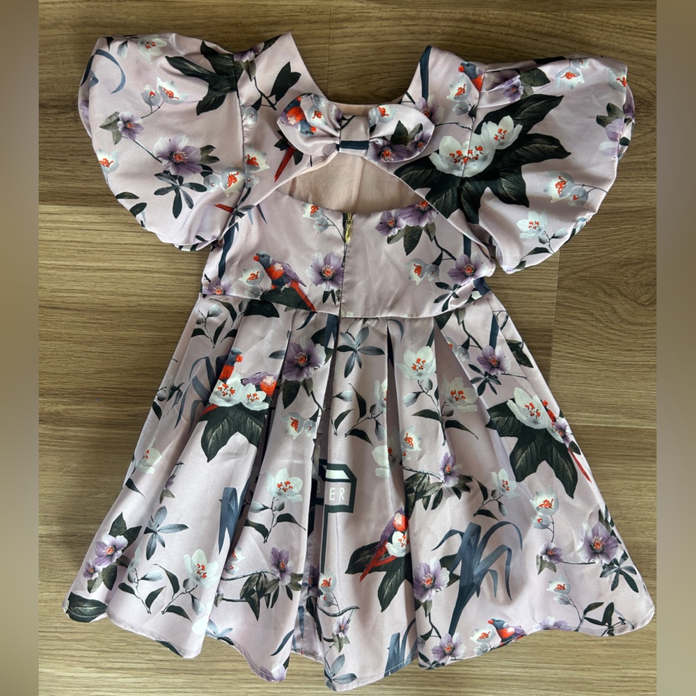 Baker By Ted Baker Girls Lavender Floral Dress Lined NWOT Size 2-3 Years - Picture 6 of 6
